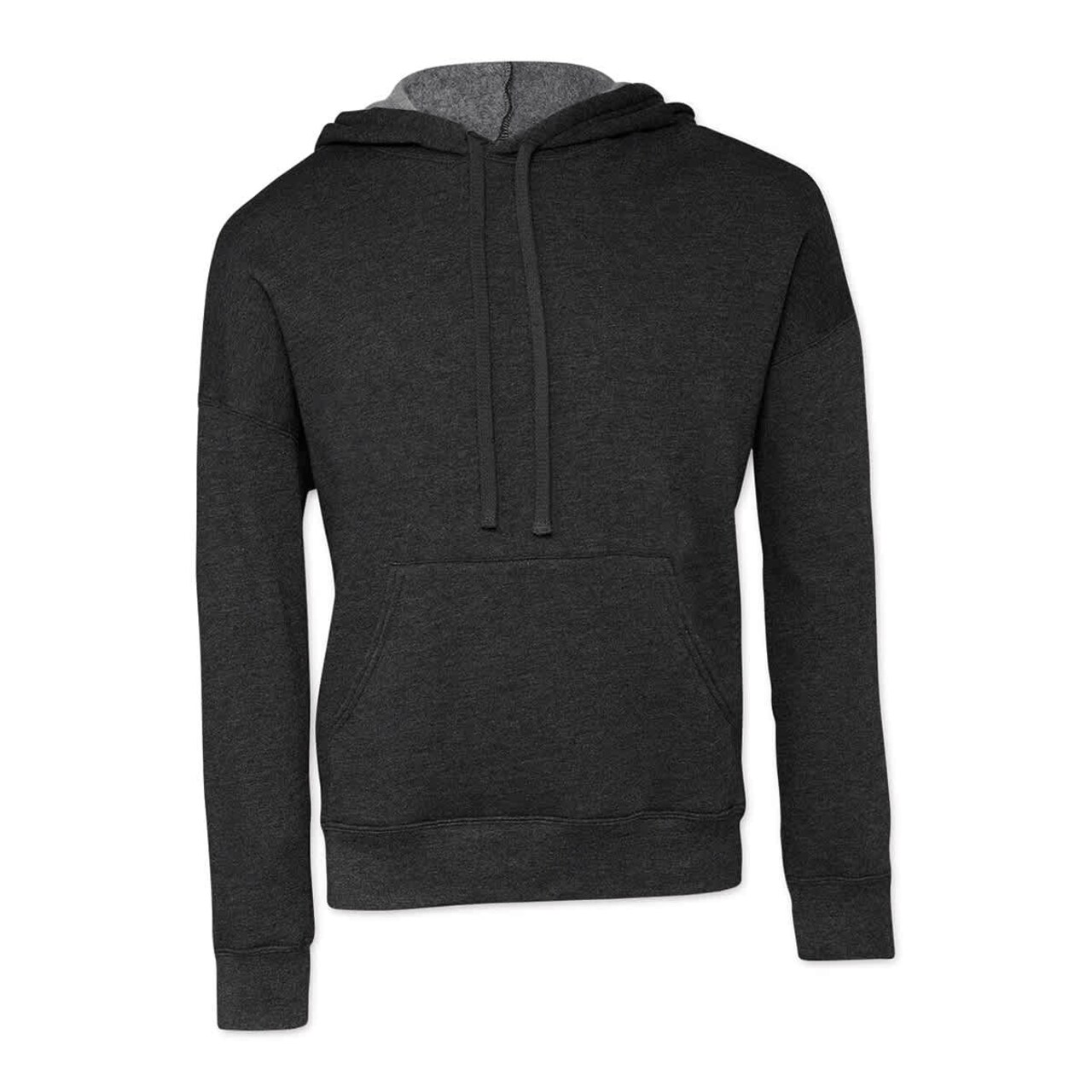 Bella + Canvas Unisex Sponge Fleece Drop Shoulder Sweatshirt - Dark Grey Heather, Large